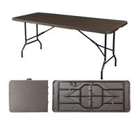 Tavolo pieghevole portatile per esterni, con maniglia, leggero, per campeggio, spiaggia, cucina e feste, design compatto e pieghevole per viaggiare e riporre facilmente