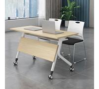 Tavolo pieghevole portatile, tavolo da conferenza pieghevole extra largo con piano ribaltabile, ideale per riunioni, podcast ed eventi, soluzione salvaspazio dal design rettangolare