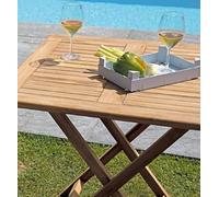 Tavolo Pieghevole Quadrato in Teak 80x80 cm MALIGI Home MG/Vienna