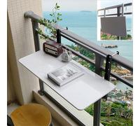 Tavolo pieghevole regolabile per balcone, soluzione salvaspazio per sala da pranzo all'aperto, perfetto per piccoli terrazzi e balconi, facile da installare, elegante e funzionale
