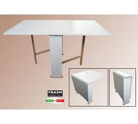 TAVOLO PIEGHEVOLE RICHIUDIBILE LEGNO FORMICA SALVASPAZIO 75X140 BIANCO 4 2025