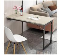 Tavolo pieghevole salvaspazio da parete, 100 x 60 cm, scrivania galleggiante per piccoli spazi, postazione di lavoro pieghevole versatile per cucina e soggiorno, design compatto ed elegante