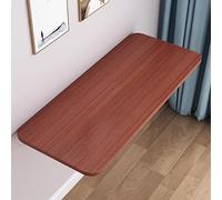 Tavolo pieghevole salvaspazio da parete in legno, 60 x 40 cm, compatto, pieghevole, invisibile, tavolo da cucina e da pranzo, perfetto per il montaggio a parete (finitura teak)
