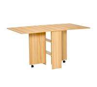 Tavolo Pieghevole Salvaspazio Legno Naturale 140x80x74 cm