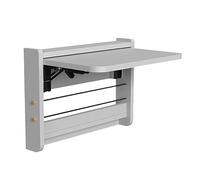 Tavolo pieghevole salvaspazio pieghevole, in legno massello, montaggio a parete, soluzione compatta per piccoli spazi, studio, camera da letto, bagno (grigio, 53,5 x 37 cm)