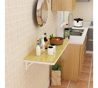 tavolo pieghevole semplice, Mensola pieghevole moderna in stile minimalista, stabile, durevole, tavolo pieghevole salvaspazio, capacità di carico 50 kg/110 libbre(Yellow,70*30cm/28*12in)