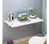 tavolo pieghevole semplice, Tavolo pieghevole da parete con ribaltina, scrivania galleggiante in legno massello for laptop, tavolo da lavoro multifunzionale for cucina e pranzo(White Maple,60*50cm/24*