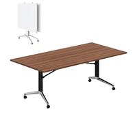 Tavolo pieghevole su ruote, tavolo da conferenza pieghevole su ruote, soluzione mobile per riunioni e seminari per la formazione in ufficio, tavolo pieghevole portatile per spazi di lavoro c