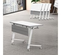 Tavolo pieghevole Tavoli per sale conferenze Tavolo pieghevole per conferenze Tavolo da allenamento mobile con piano ribaltabile Tavolo da riunione moderno con ruote silenziose Tavolo da riu