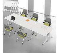 Tavolo pieghevole Tavoli per sale conferenze Tavolo pieghevole per conferenze Tavolo da allenamento mobile con piano ribaltabile Tavolo da riunione moderno con ruote silenziose Tavolo da riu