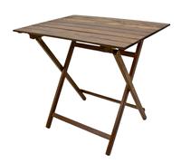 Tavolo pieghevole Tavolino lux pic nic legno noce scuro cm 80 x 60 richiudibile
