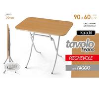 TAVOLO PIEGHEVOLE TAVOLINO SALVASPAZIO CAMERA SCRIVANIA LEGNO CREMA 9060h77cm