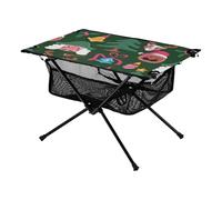 Tavolo pieghevole verde Merry Christmas Party aggiornato tavolo da viaggio con borsa per il trasporto per cucinare all'aperto picnic campeggio viaggio