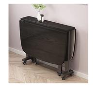 Tavolo pieghevole versatile con 6 ruote, tavolo da pranzo rotondo da cucina, struttura in metallo resistente, design salvaspazio per 4-8 persone, perfetto per casa ed eventi