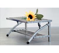 TAVOLO PORTA TV A SPICCHIO IN ACCIAIO INOX