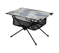 Tavolo portatile da campeggio blu e grigio patchwork inglese giornale robusto tavolo da viaggio con borsa per il trasporto per escursioni picnic vacanze