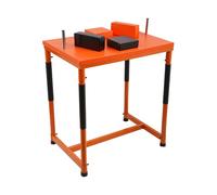 Tavolo professionale per braccia, con gomitiere, colore: arancione | Armwrestling Equipment, 2 cuscinetti di vittoria, 2 maniglie, 90 × 65 × 100 cm, tavolo per braccia, per intrattenimento