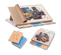 Tavolo puzzle 1000 pezzi con 6 scomparti in feltro - Puzzle pieghevole con supporto e copertura - Tavola da puzzle leggera ideale per gli amanti dei puzzle