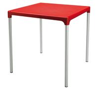TAVOLO QUADRATO 70 X 70 cm BOULEVARD GRAND SOLEIL POLIP. GAMBE IN ALLUMINIO
