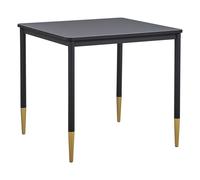 Tavolo Quadrato 80 x 80 cm Cucina Pranzo Piano MDF Nero Shalford