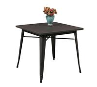 Tavolo quadrato 80x80 cm da esterno in acciaio nero per bar e pub Maia