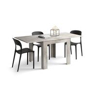 Tavolo Quadrato Allungabile a libro Eldorado, 90x(180)x90 cm, Grigio Cemento