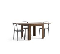 Tavolo Quadrato Allungabile a libro Eldorado, 90x(180)x90 cm, Noce Canaletto