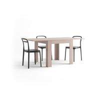 Tavolo Quadrato Allungabile a libro Eldorado, 90x(180)x90 cm, Olmo Perla
