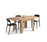 Tavolo Quadrato Allungabile a libro Eldorado, 90x(180)x90 cm, Rovere Rustico