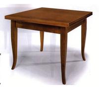 TAVOLO QUADRATO ARTE POVERA APERTURA A LIBRO COLORE NOCE E CILEGIO VARIE MISURE