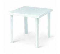 Tavolo quadrato componibile in resina bianco 79x79xH72 cm Rozoda