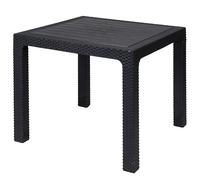 Galileo Casa Este Tavolo quadrato, 80x80 cm, in pp effetto rattan, colore bianco
