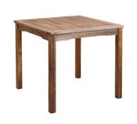 TAVOLO QUADRATO DA ESTERNO 80X80 LEGNO MARRONE ARREDO GIARDINO BALCONE VERANDA