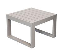 TAVOLO QUADRATO DA GIARDINO ALLUMINIO VERNICIATO TORTORA CHIARO 45X45 MOD. CUBA