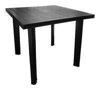 Tavolo quadrato in resina antracite 4 posti da pic nic interno esterno con 4 gambe pratico e comodo per giardino