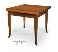 TAVOLO QUADRATO LIBRO IN LEGNO CUCINA BAR CLASSICO ARTE POVERA NOCE SCURO