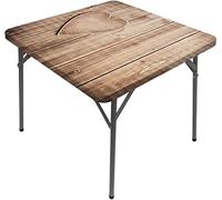Tavolo quadrato per San Valentino, cuore rustico su assi di legno, sfondo per amanti degli angoli, stampa romantica per celebrazioni, adatta per tavolo quadrato da caffè 61 x 61 cm, marrone chiaro