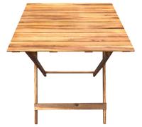 Tavolo Quadrato Pieghevole da Giardino 70x70 cm in Legno