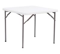 Tavolo Quadrato Pieghevole in plastica HDPE 86x86 cm Altezza 74 cm