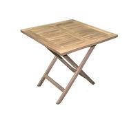 Tavolo quadrato Vulcano 80×80 cm pieghevole e richiudibile in legno di teak