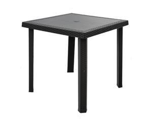 TAVOLO RATTAN FIGARO 80X80XH72CM ANTRACITE