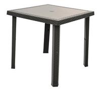 TAVOLO RATTAN FIGARO 80X80XH72CM TORTORA