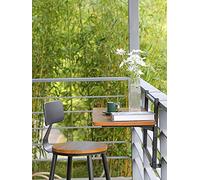 Tavolo regolabile da appendere all'esterno, scrivania laterale pieghevole per balcone, patio, ringhiera, scaffale da giardino e scaffalatura, supporto nero (100 x 35 cm)