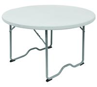 TAVOLO DA CAMPEGGIO TONDO RICHIUDIB. CAMPING ROUND DIAM.115XH74CM STRUT. ACCIAIO