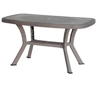 TAVOLO RESINA OTELLO 136X82 TORTORA ARREDO ESTERNO
