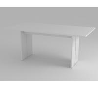 Tavolo Rettangolare 160x90x75 cm Bologna Bianco Lucido