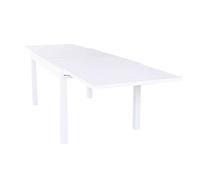 Tavolo Rettangolare Allungabile in Alluminio da Esterno Giardino, per Ristorante Albergo di Design, Cm 135/270 X 90 X 75 H Colore Bianco