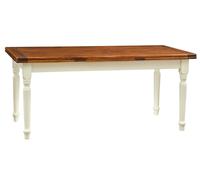 Tavolo rettangolare allungabile legno massello bianco noce 180x90 cucina