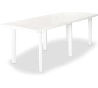 Tavolo rettangolare Bianco componibile ed allungabile fino a cm 216 da interno esterno 6 gambe pratico e comodo per giardino