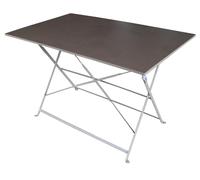 Tavolo Rettangolare da Giardino 110x70 cm in Ferro Vorghini Bistrò Tortora